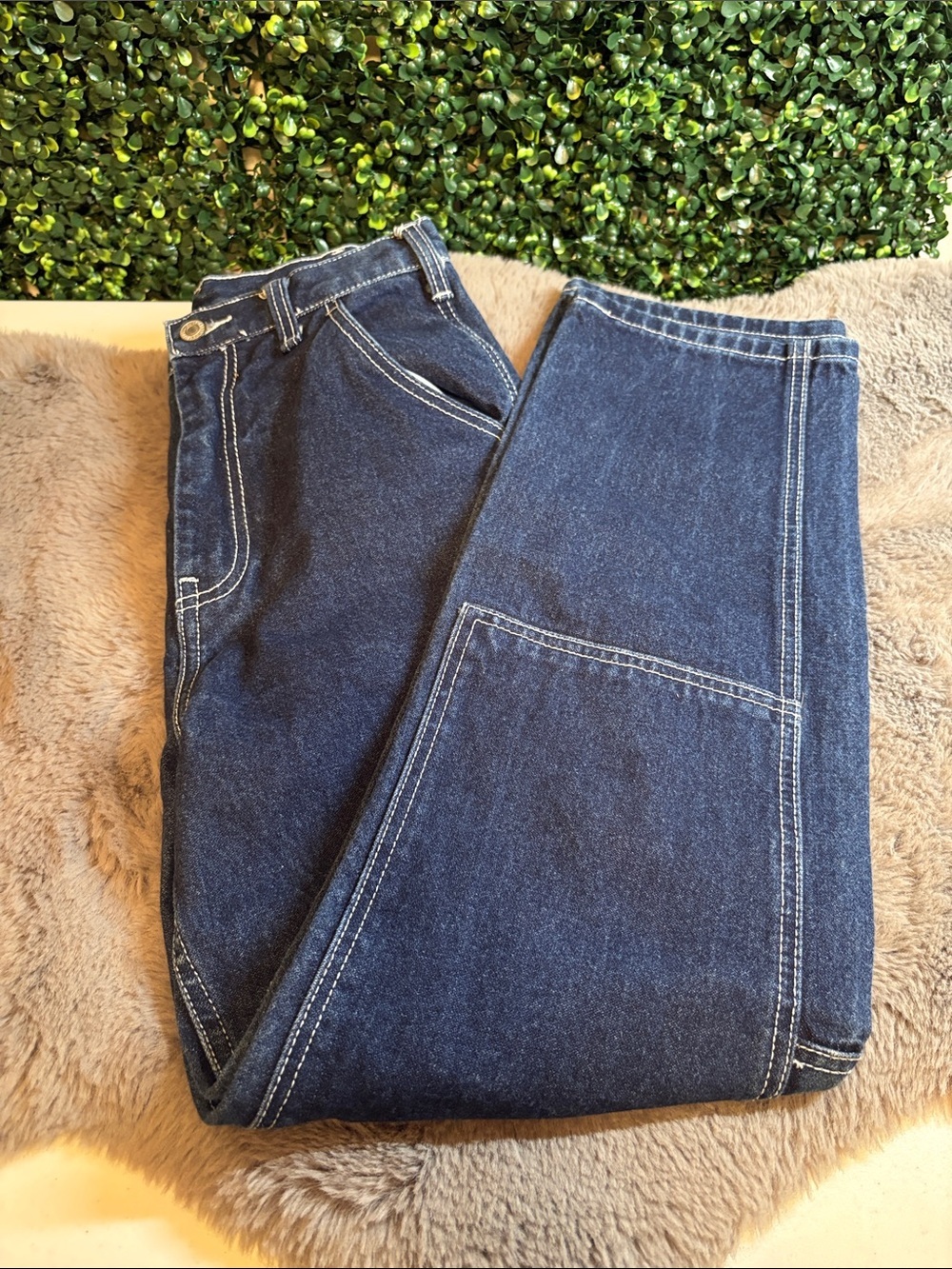 Brandy Melville John Galt Dark Blue Straight Leg Jeans